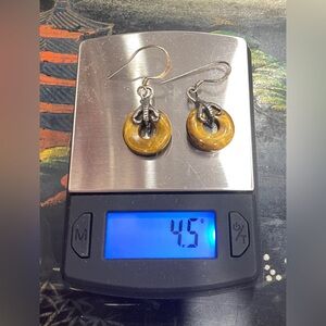 Sterling Claw Tigerseye Earrings